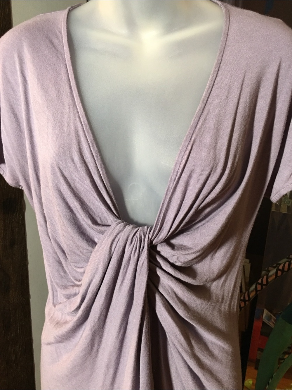 NEW!  Mark. Dusty Raspberry Purple Draped Tunic Top